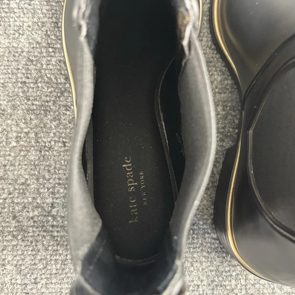 Kate Spade New York Women's Sedgewick Rain Boots Size 10 Black Waterproof